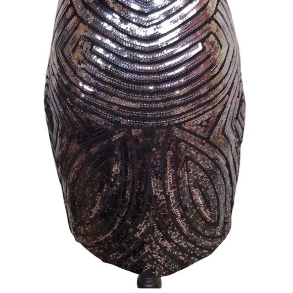 REVOLVE x BCBG Maxazria Silk Sequin Strapless Cocktail Dress Size 2 - Picture 9 of 10